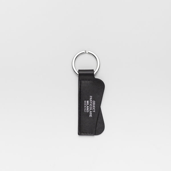 Logo Leather Keychain in Black - Saint Laurent