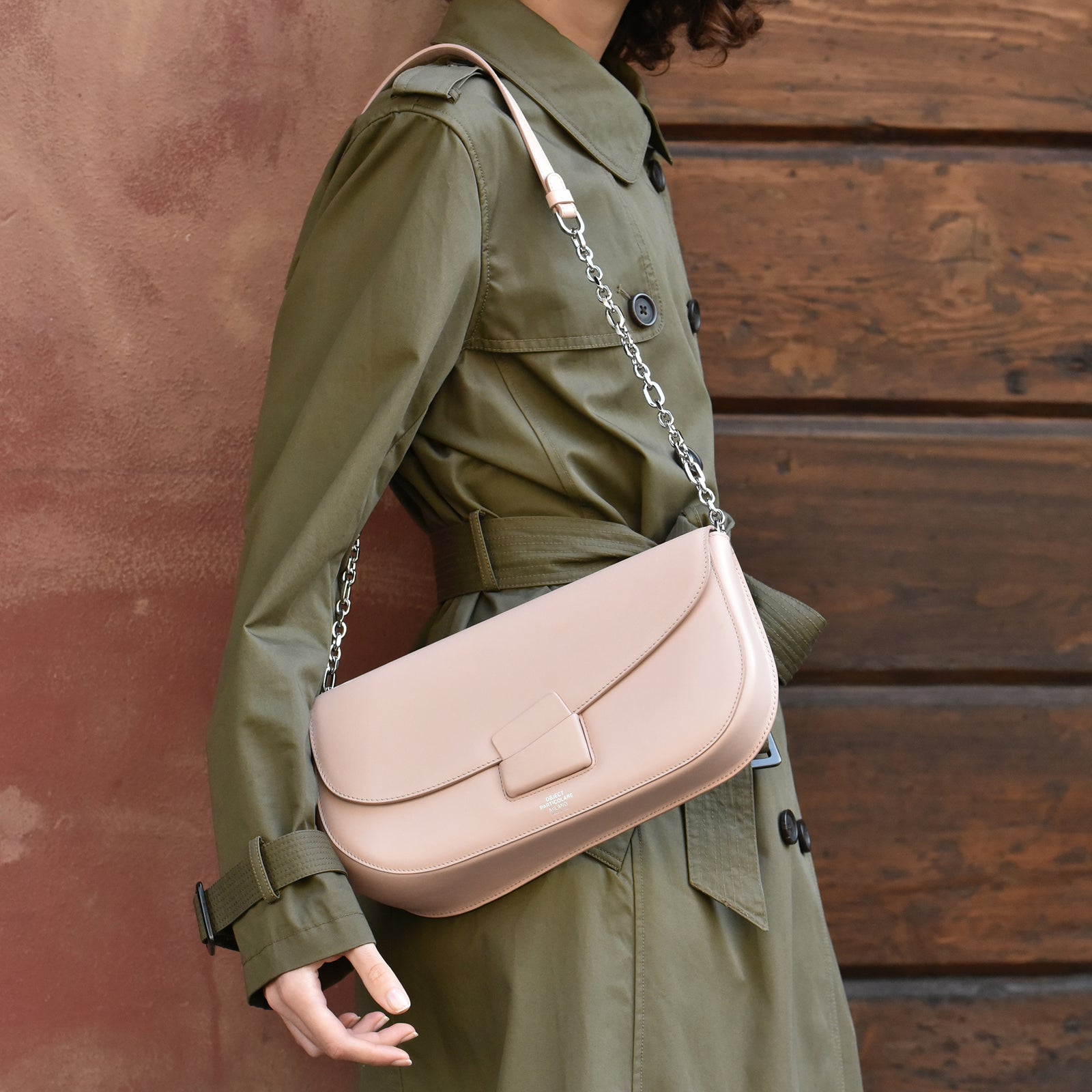 ◆EMIS◆ FLOWER BOUCLE CROSSED BODY BAGBEIGE m1037_1334427 BRERA CLUTCH PINK – Object Particolare